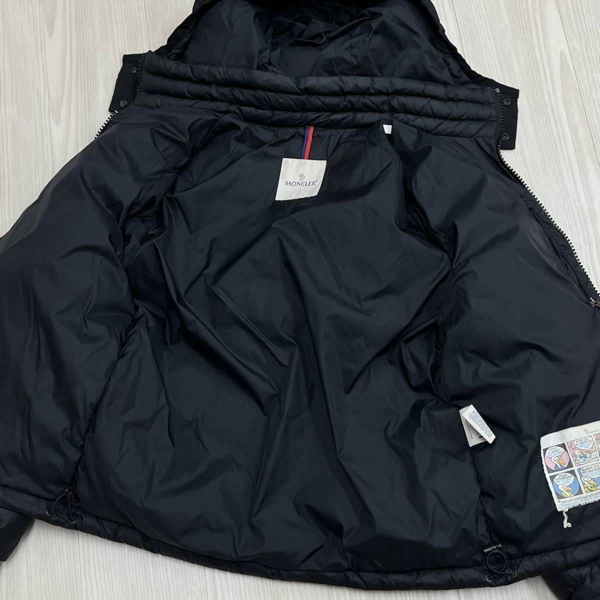 国内正規品 MONCLER モンクレール MORANDIERES 袖ワッペン ナイロン フード付き ダウンジャケット メンズ 41318-05-53227_画像4