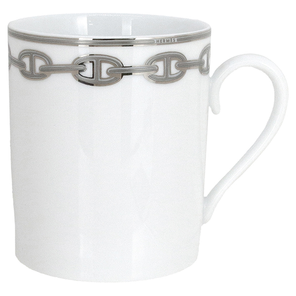 エルメス HERMES マグカップ Chaine d'Ancre platinum mug シェーヌダンクル プラチナ マグ 3226