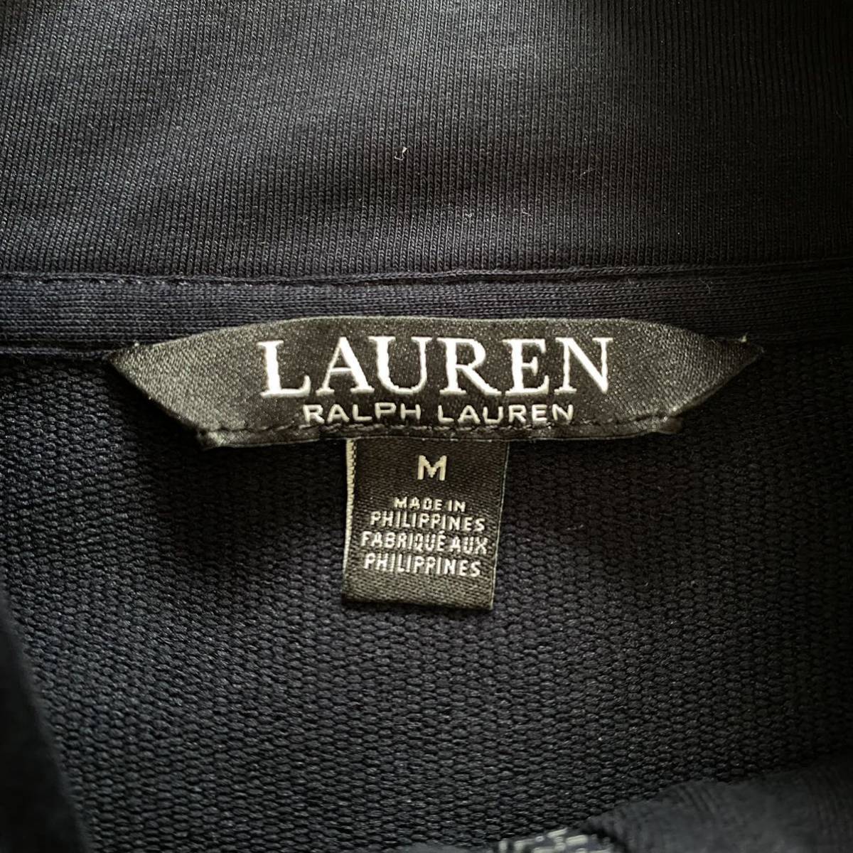 USA б/у одежда LAUREN RALPH LAUREN low Len Ralph Lauren джерси спортивная куртка женский M темный темно-синий America скупка S0694