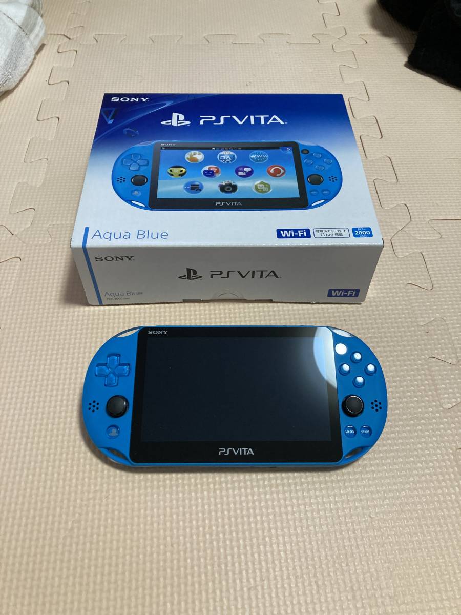 美品】PS Vita PCH2000 アクアブルー-