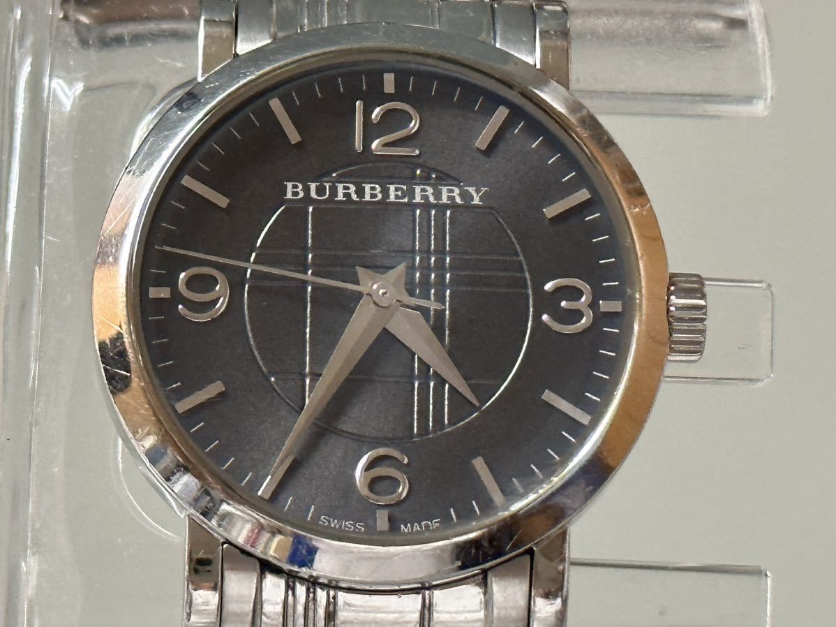 1円〜◇BURBERRY バーバリー SWISS MADE クォーツ BU8054 ブラック文字盤 レディース腕時計 稼働品