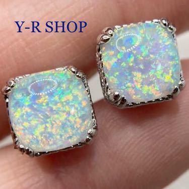  белый fire - опал . Cubic Zirconia. elegant серьги * женский серебряный 925 печать цветной камень новый товар драгоценнный камень Y-RSHOP оптовый 