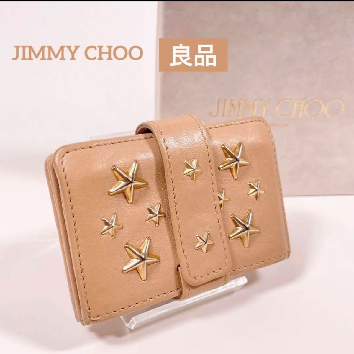 【良品】JIMMY CHOO ジミーチュウ ジャバラ カードケース