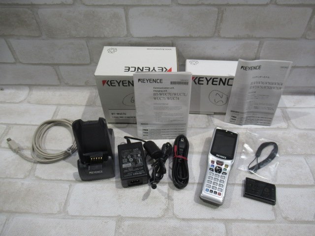 Ω новый O 0099! гарантия иметь KEYENCE[ BT-W70 + BT-WUC7U ] ключ ensBT-W70 серии портативный терминал + сообщение * зарядка единица чистый 