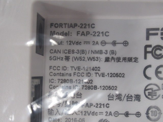 新O 0125♪ 開封済み・未使用品 FORTINET FAP-221C-J FORTIAP-221C FAP