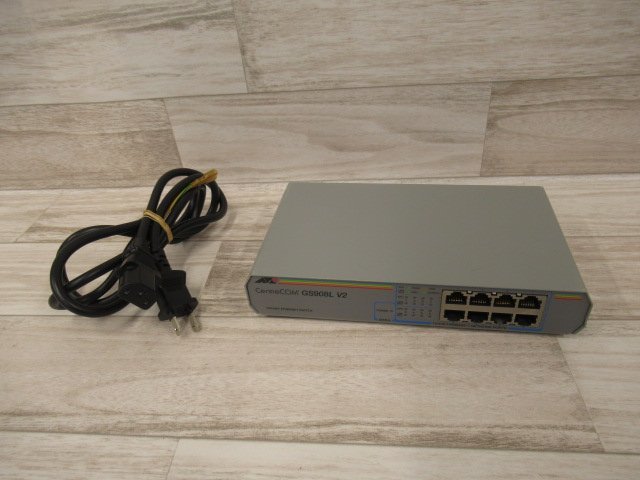 ▲Ω 新O 0169♪ 保証有 Allied Telesis CentreCOM【 GS908L V2 】 アライドテレシス イーサネットスイッチングハブ・祝10000!取引突破!!_画像1