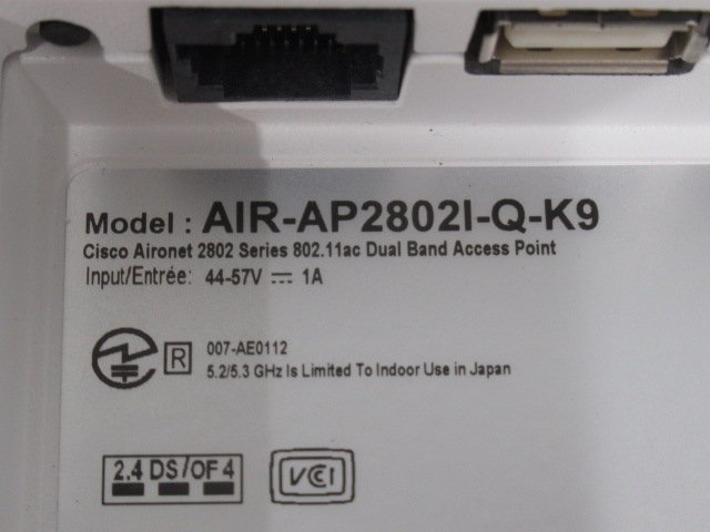 ▲Ω 新N 0004♪ 保証有 CISCO【 AIR-AP2802I-Q-K9 】シスコ 2800シリーズ アクセスポイント インジェクター付・祝10000!取引突破!!_画像5