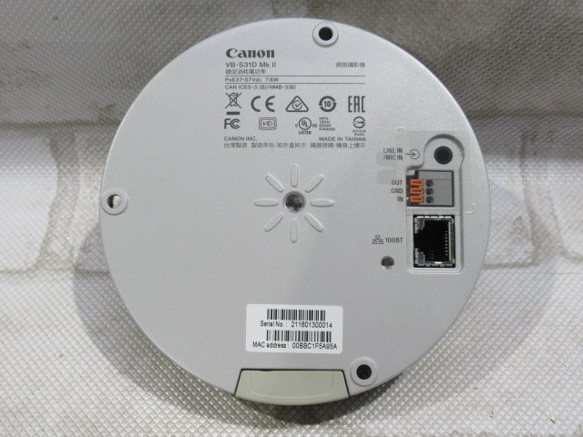 Ω 新P 0050m 保証有 Canon【 VB-S31D Mk II 】 キャノン ネットワークカメラ 動作OK・祝10000!取引突破!!_画像4