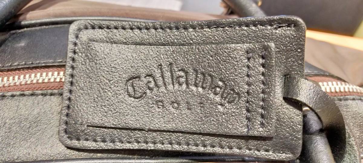 Callaway ナイロン×レザー ボストンバッグ 緑×黒 鍵、カデナ、保存袋有 中古品 / Callaway ナイロン シューズケース 茶 中古品 60404-7_画像8