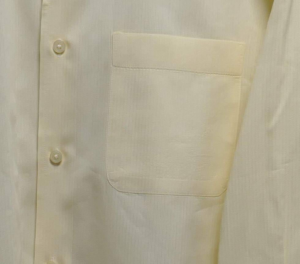 「ZEN JAC」（伊）メンズ　長袖シャツ　お洒落な薄い黄色　サイズ：ラージ　と　イタリア製品_画像2