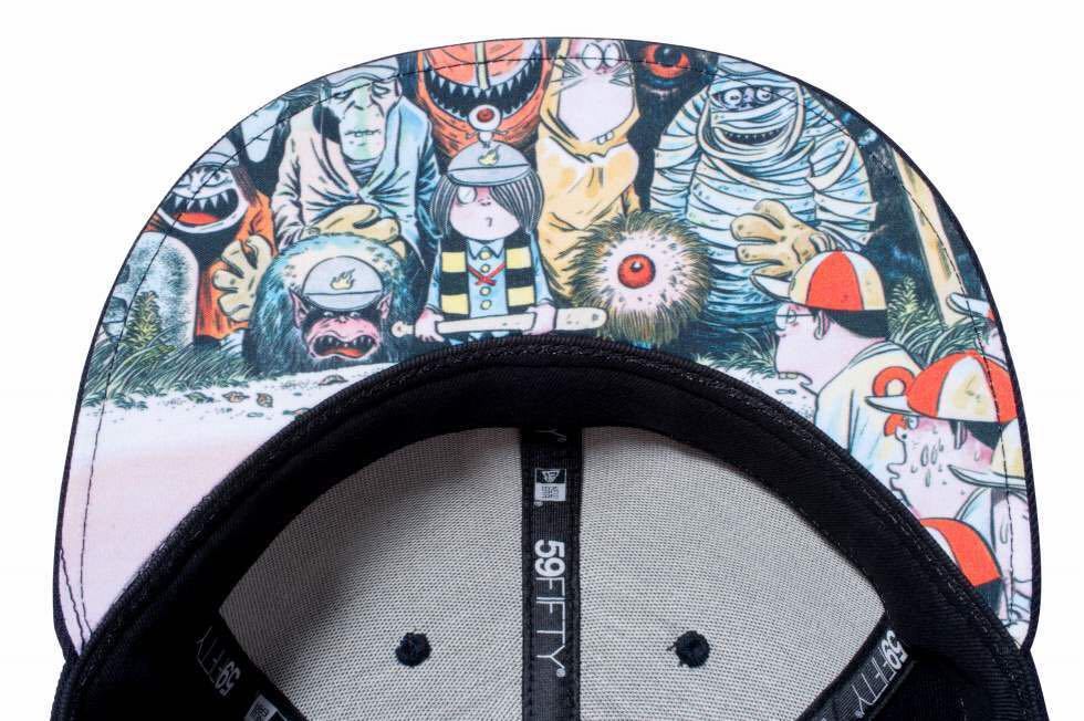 新品 即完売 限定 ゲゲゲの鬼太郎 妖怪 水木しげる コラボ キャップ newera ニューエラ 56.8cm 帽子 gegegenokitarou 正規品/漫画 原作_画像2