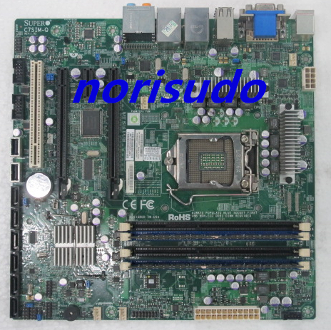 未使用に近い SUPERMICRO C7SIM-Q【 Micro ATX マザーボード】Intel Q57 Express LGA 1156 Intel Core i7 i5 i3，Intel Pentium G695 対応