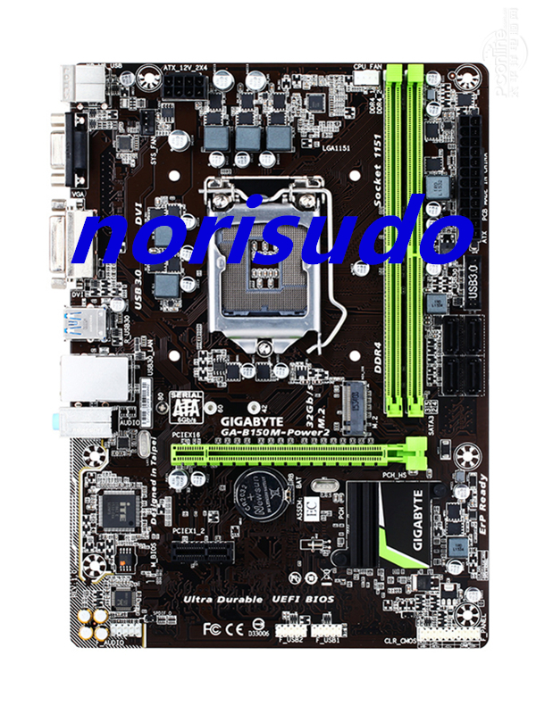 美品 GIGABYTE GA-B150M-Power 2【 Micro ATX マザーボード 】Intel B150 LGA 1151 第6世代 Core i7/i5/i3,Celeron,Pentium 対応_画像1