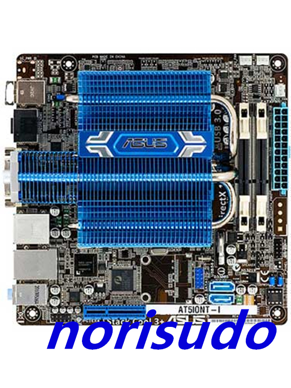 未使用に近い ASUS AT5IONT-I【 Mini ITX マザーボード】Intel NM10H7 Atom D525 On board Intel， Intel D525 対応