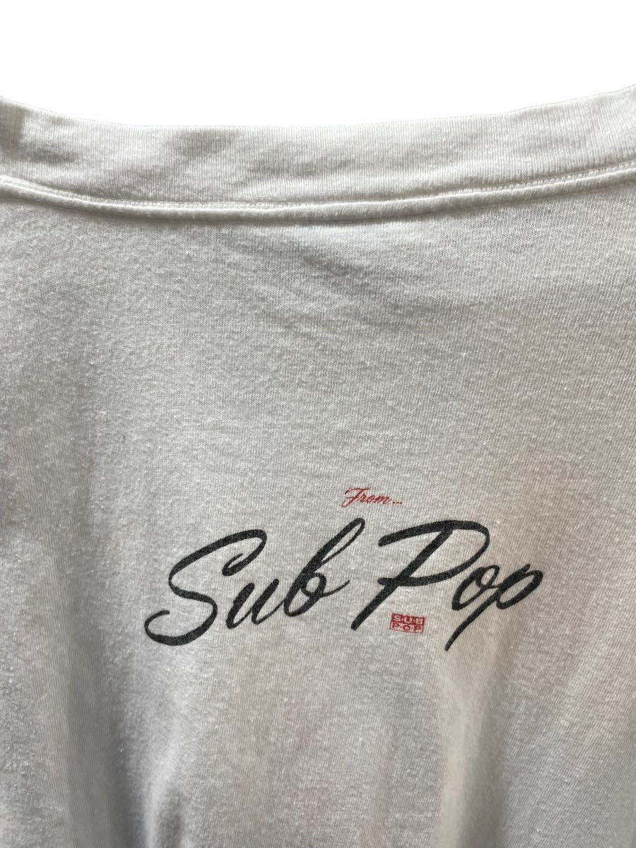 90s Sub Pop Tシャツ XL レーベル ニルバーナ ロックT レア ビンテージ Tee サブポップ subpop ONEITA MADE IN Jamaica シングルステッチ_画像4