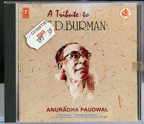 CD4枚迄同梱発送185円【インド盤】アヌーダラ・パウドウェル★A TRIBUTE TO S.D.BURMAN★インド映画音楽巨匠のトリビュート作_画像1