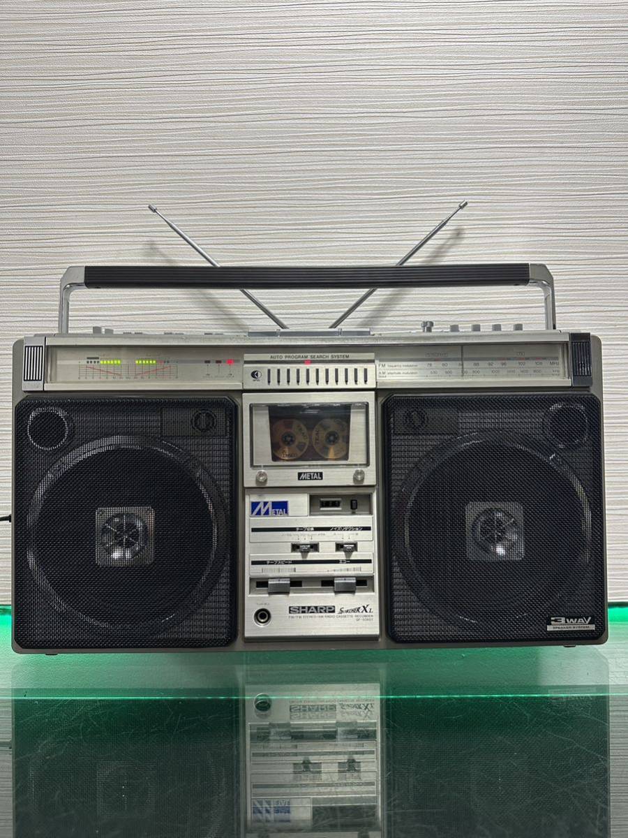整備品!ラジカセ昭和レトロSharpシャープSEARCHER-XLラジオ AM FM GF