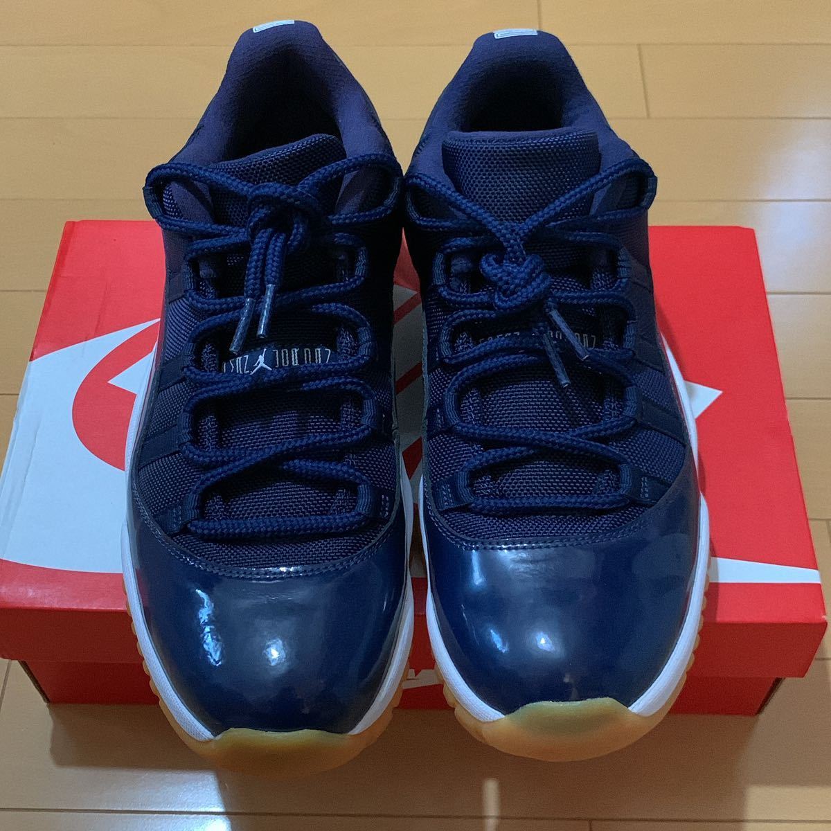 送料無料 NIKE AIR JORDAN 11 RETRO LOW ナイキ エアジョーダン 11 レトロ ロー ミッドナイトネイビー ガム 528895-405 29 cm