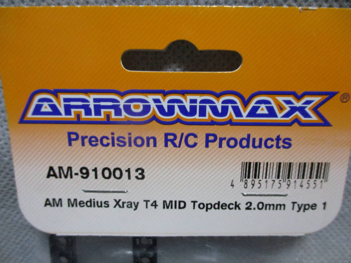 未使用未開封品 ARROWMAX AM-910013 AM Medius Xray T4 MID トップデッキ 2.0mm Type 1_画像1