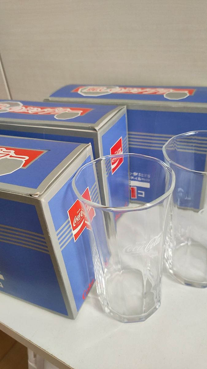 【未使用 長期保管品】 コカ・コーラ 麗しのタンブラー グラス3箱9個 昭和レトロ 山陽コカ・コーラキャンペーン非売品 当時物