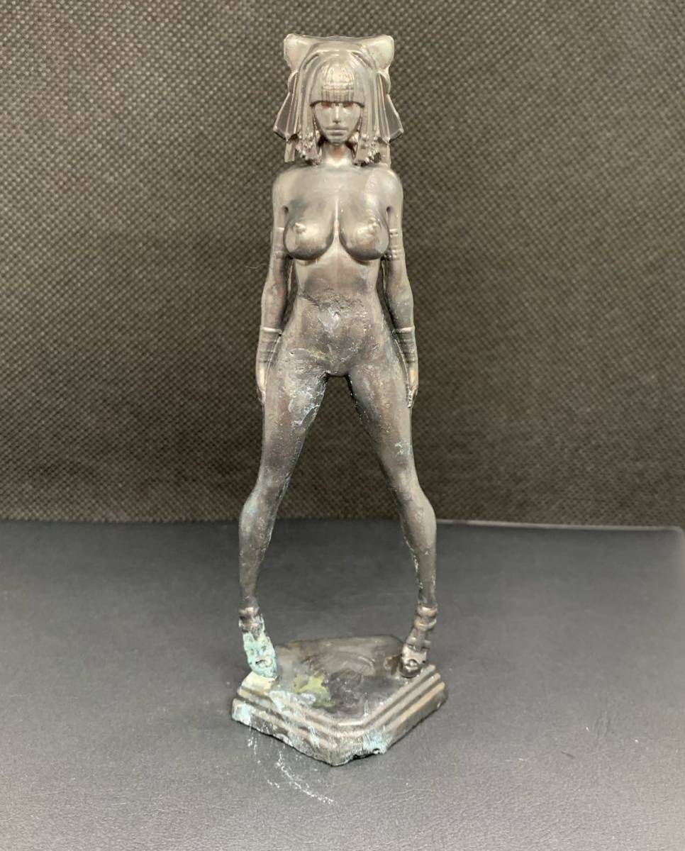 ビンテージ クレオパトラ セクシー オブジェ 置物 銅製 希少品 美女 エジプト ファラオ 美人像 セクシーガール 女神 ヌード