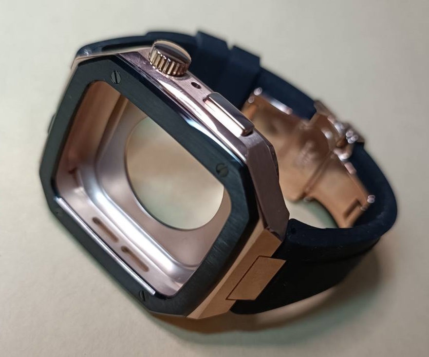 40mm 41mm 薔薇金黒 apple watch アップルウォッチ メタル ラバーバンド カスタム 金属 ゴールデンコンセプト golden concept_画像2