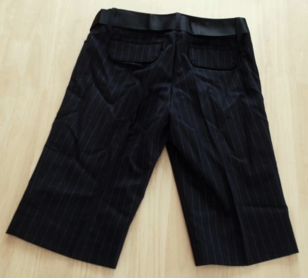  new goods INED Ined shorts wool stripe pattern satin ribbon attaching annual have on possibility party office M~L