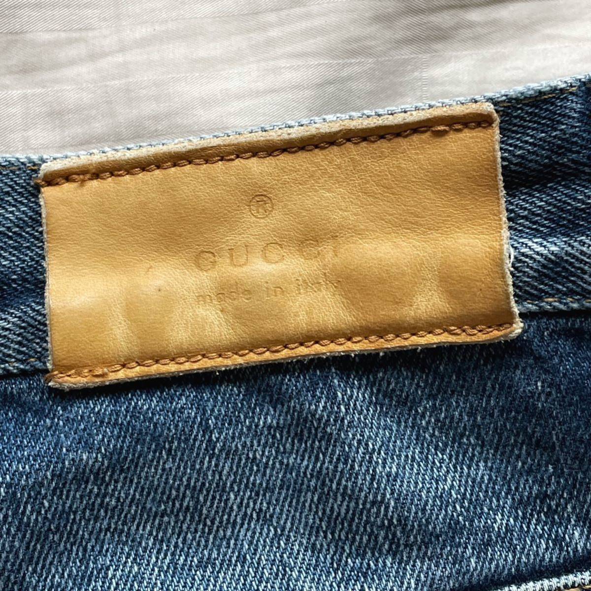 GUCCI◇ストレートデニム ジーンズ ブルー 46 W32 L32 美品-