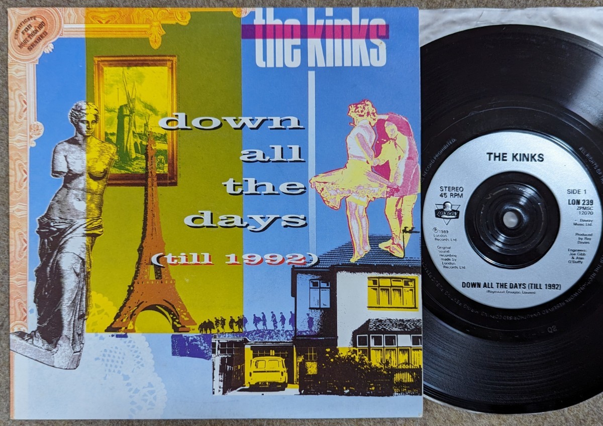 The Kinks-Down All The Days★英Orig.7"_画像1