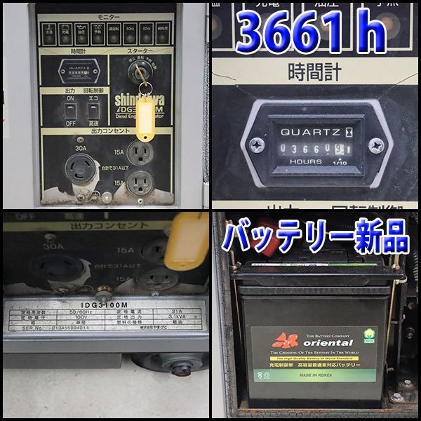 インバーター発電機 shindaiwa IDG3100M 超低騒音型 ディーゼル インバーター発電機 shindaiwa IDG3100M 超低騒音型 ディーゼル