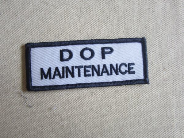 ビンテージ DOP MAINTENANCE メンテナンス ロゴ 企業 会社 ワッペン/USA 古着 アメカジ アメリカ ワークシャツ キャップ 古着 ① 94_画像3