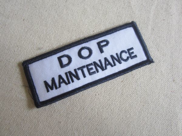 ビンテージ DOP MAINTENANCE メンテナンス ロゴ 企業 会社 ワッペン/USA 古着 アメカジ アメリカ ワークシャツ キャップ 古着 ① 94_画像1