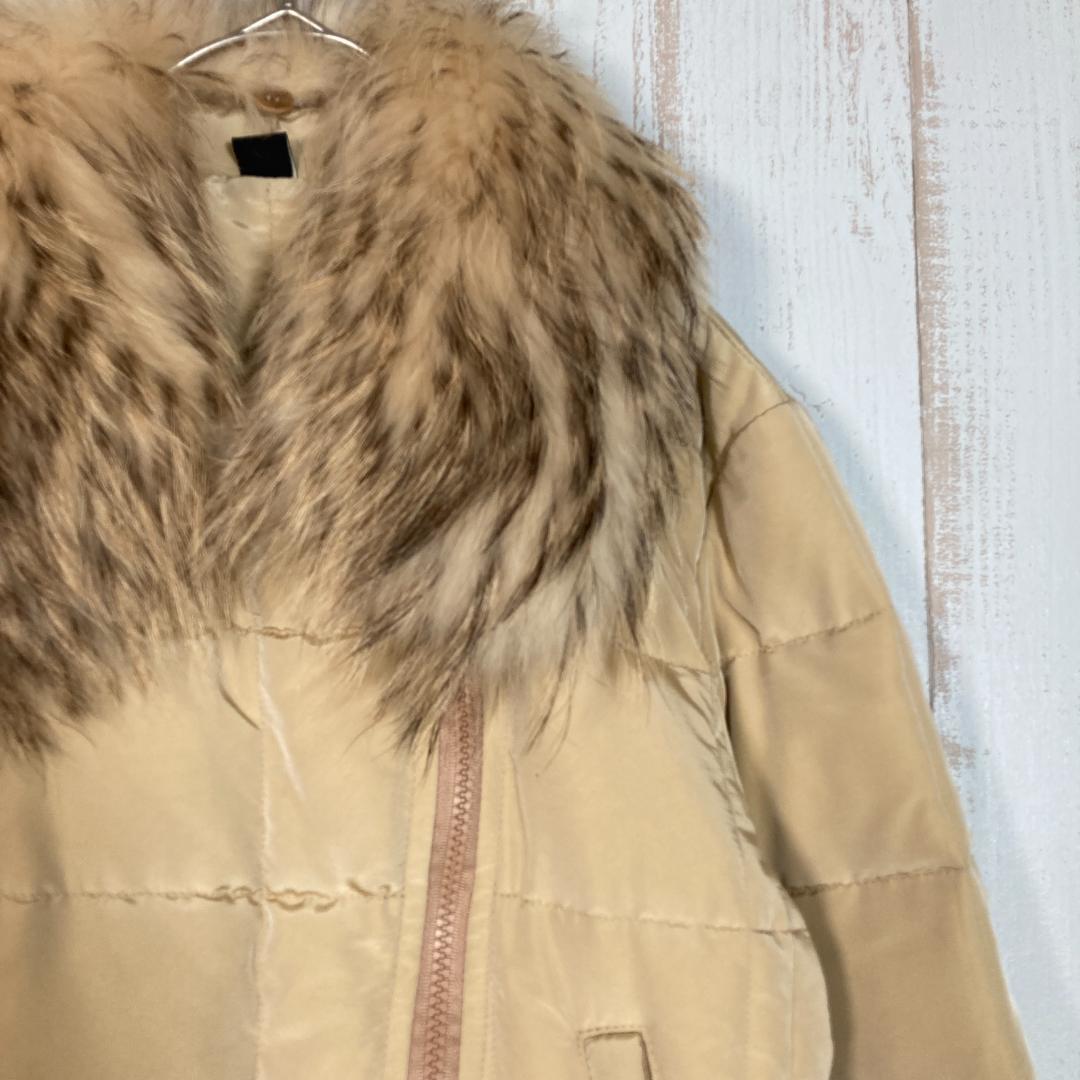 良品】MaxMara マックスマーラ ダウンジャケット ファー ベージュ