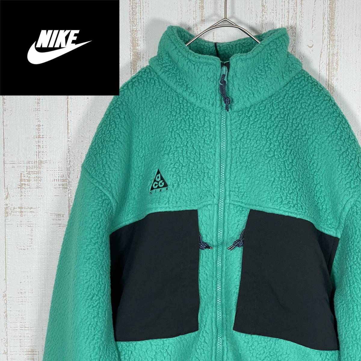 未使用品】NIKE ナイキ フリース ブルゾン ACG 緑-