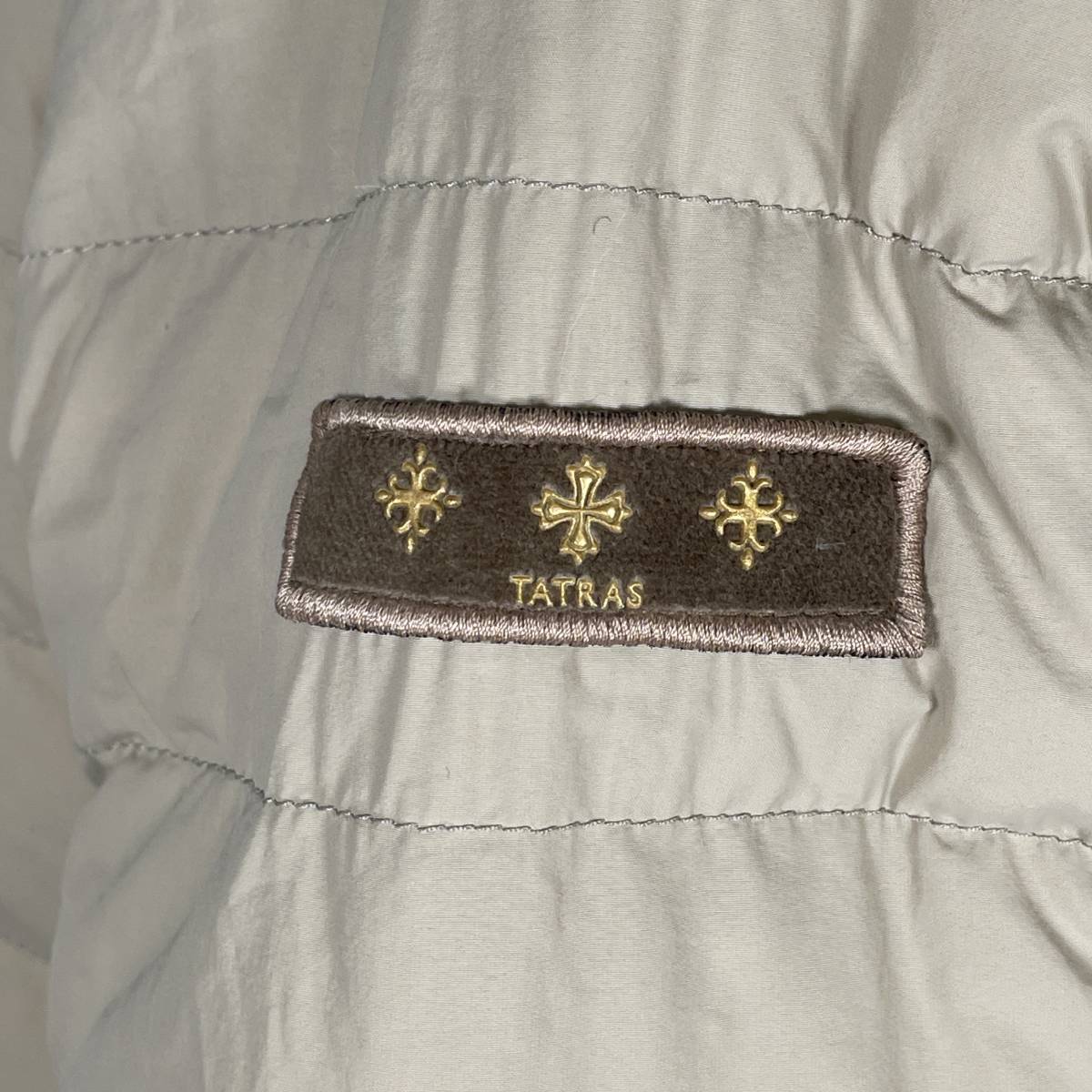 【美品】TATRAS タトラス ダウンジャケット ロングダウン ファー ベージュ