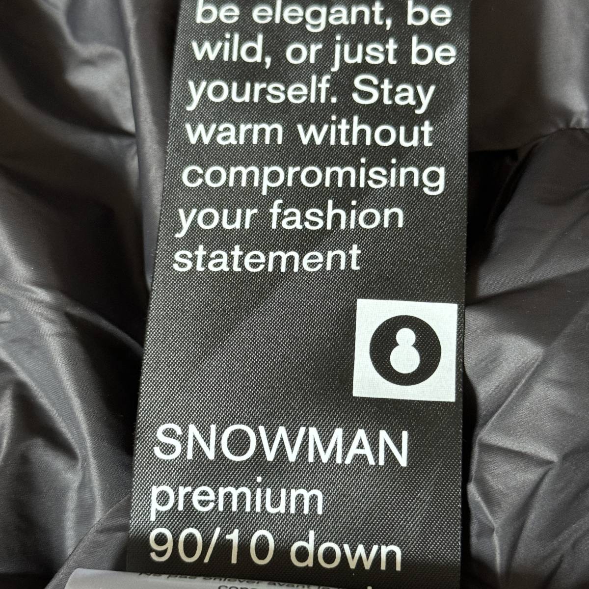【極美品】Snowman スノーマン ダウンジャケット ロゴ 紺_画像9