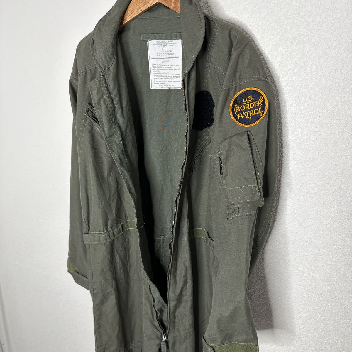 COVERALLS,FLYERS, SUMMER, FIRE RESISTANT CWU-27/P ■NO.6011-92■8415-01-043-8390 ■100% NON-MELTING AROMATIC 米軍 フライトスーツ 1_画像8