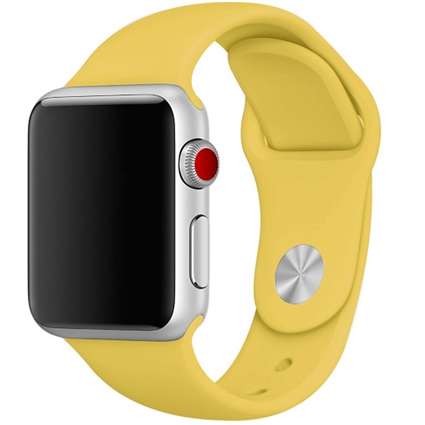 【本体サイズ38・40mm用】【16-ポレンイエロー】Apple Watch シリコン スポーツバンド アップルウォッチ【Series1.2.3.4.5.6.SE対応】_画像1