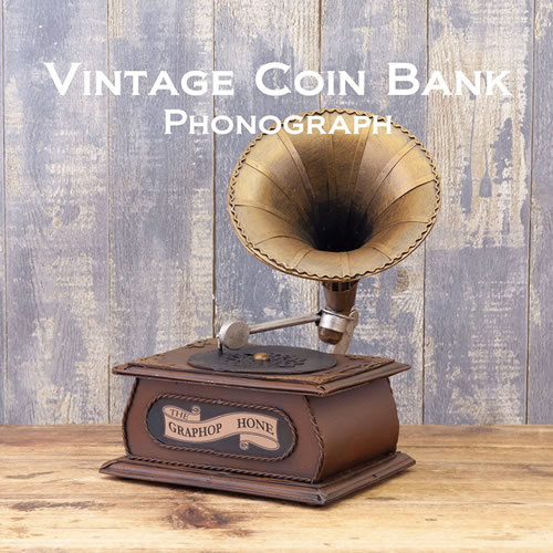 ビンテージコインバンク Phonograph / 蓄音機　 貯金箱　/アメリカン雑貨 世田谷ベース ヴィンテージ ガレージ _画像1