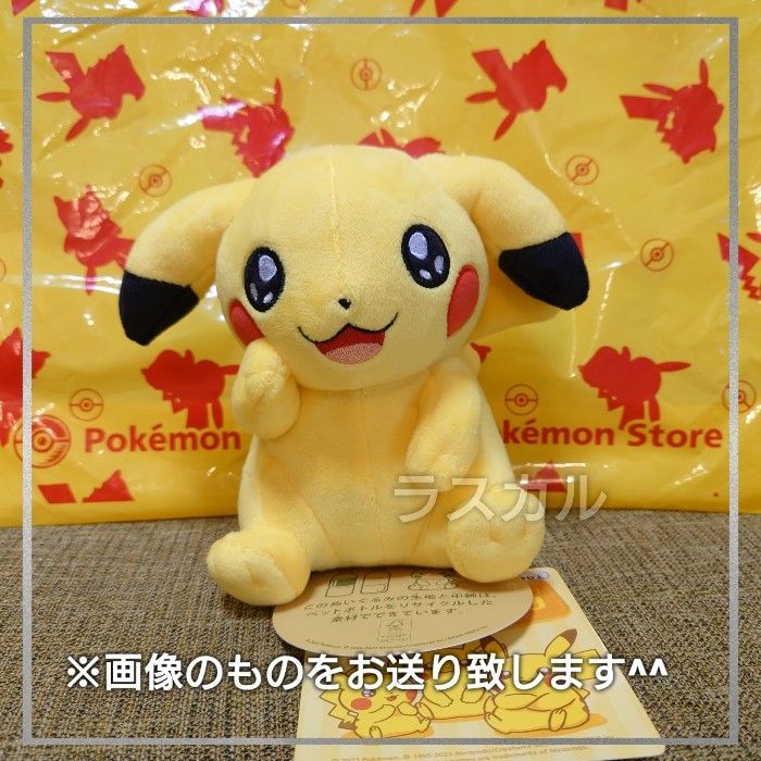 ポケモンセンター ピカチュウ ぬいぐるみ My PIKACHU マイピカチュウ キラキラ タレ耳 片手あげ オス