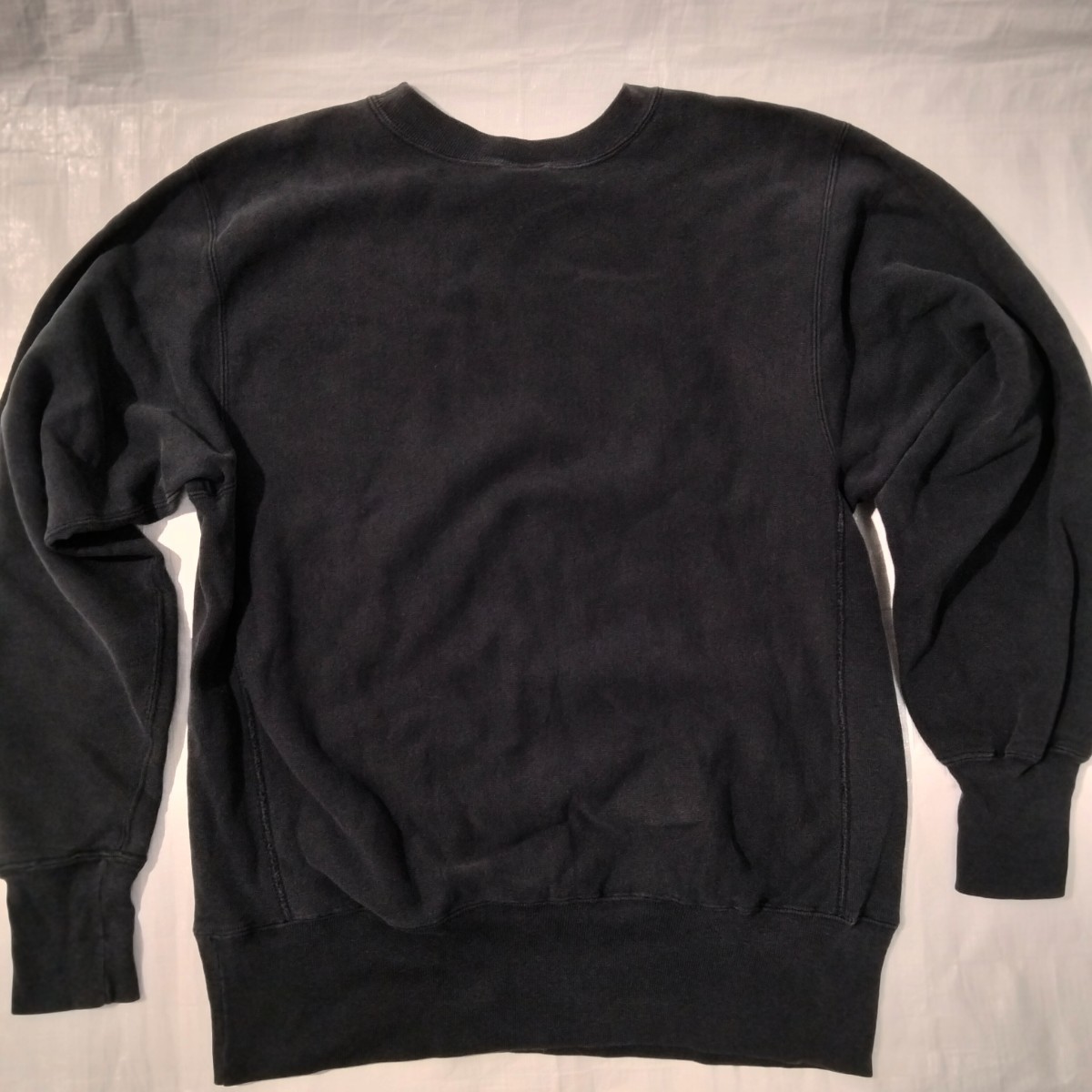 Champion USA製 チャンピオン　リバースウィーブ 黒　ブラック black ビンテージ　無地　90年代　vintageトリコ スウェット sweat レア　_画像2