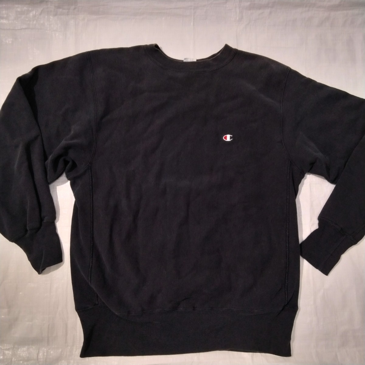 Champion USA製 チャンピオン　リバースウィーブ 黒　ブラック black ビンテージ　無地　90年代　vintageトリコ スウェット sweat レア