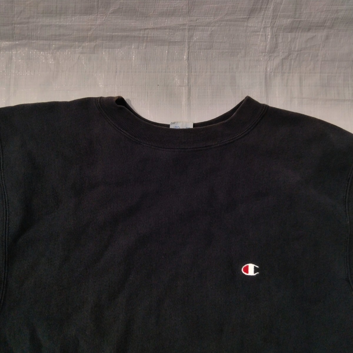 Champion USA製 チャンピオン　リバースウィーブ 黒　ブラック black ビンテージ　無地　90年代　vintageトリコ スウェット sweat レア　_画像4