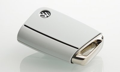 m+ Decorative Key Cover for VW ピュアホワイト×ブラックライン_画像1