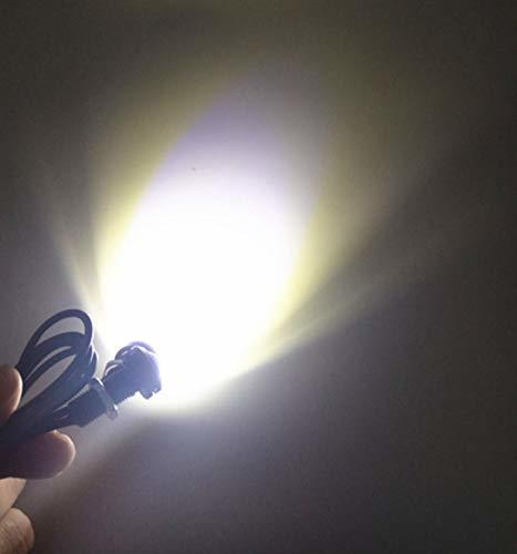 S.fields.inc 牛目 黒枠 白光 丸型 デイライト ボルトタイプ 埋め込み LED 12v 23mm 10個セット（白）の画像5