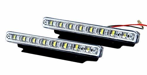 【ノーブランド品】デイライト LED 16発 12V 汎用 左右 2個セット ホワイト 取り付けステー付属_画像1