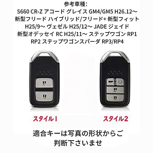 SANRILY スマート キー ケース キーカバー キー保護 キーホルダー ホンダ向けの ヴェゼル ステップワゴン スパーダ スマピタ ハード_画像3