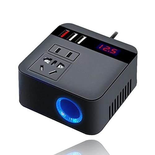 [Amuself] 車 インバーター コンバーター 充電 コンセント USB 車載 車中泊 シガーソケット 12V 24V 共用 AC110V 変換_画像1