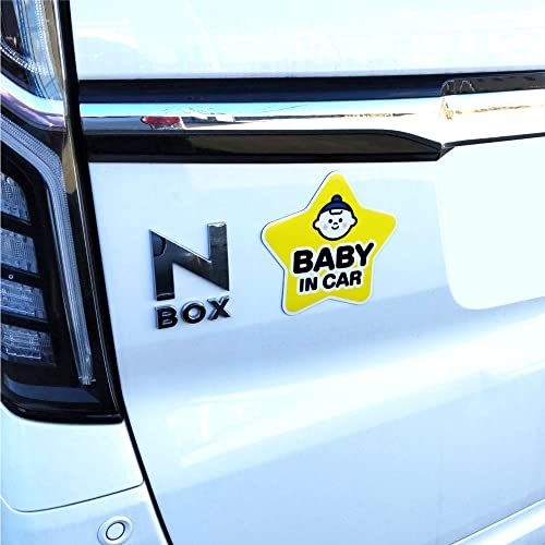 反射マグネット使用 車用マグネット BABY IN CAR 可愛い星型☆ 男の子 女の子 ベビーインカー 赤ちゃんが乗ってます 車 マグネット 磁石_画像2