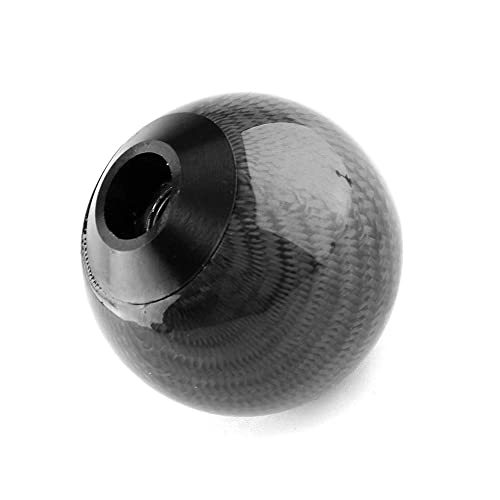 No.1 Racing ボール型 リアルカーボン製 ギアノブ AT&MT兼用 汎用 丸型シフトノブ口径変換アダプター付き M8xP1.25/M10xP1.25/M10xP1.5_画像3